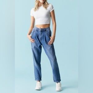 REFUGE DENIM Sz 15 Mom Style Super High Rise Mid-Wash Jeans